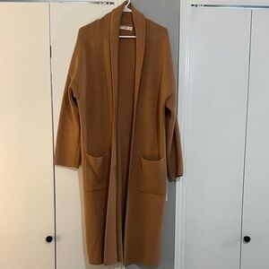 Mango Tan Open Front Cardigan